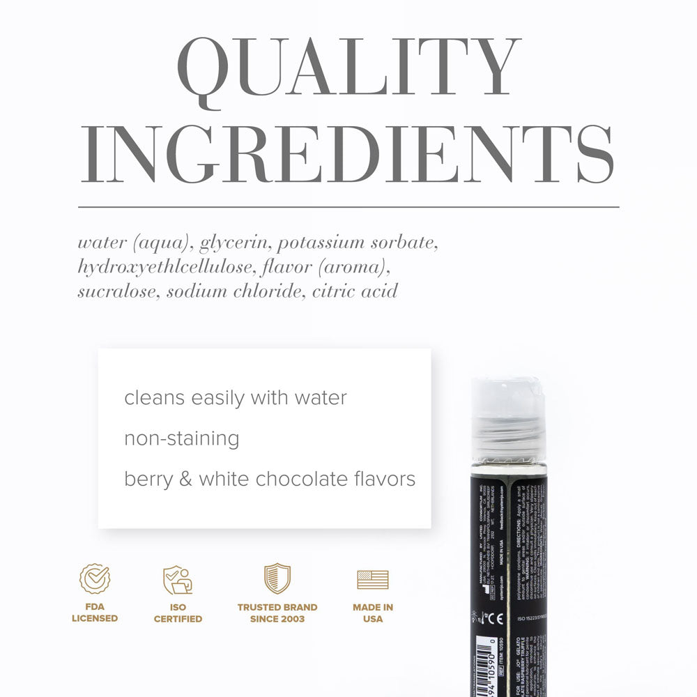 JO Gelato White Chocolate Raspberry Lube - 30 mL