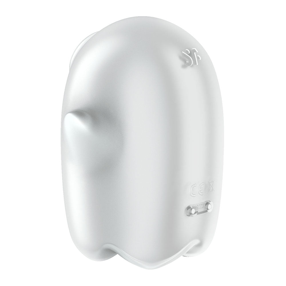 Satisfyer Glowing Ghost - White - Glow in Dark White USB Rechargeable Air Pulse Stimulator