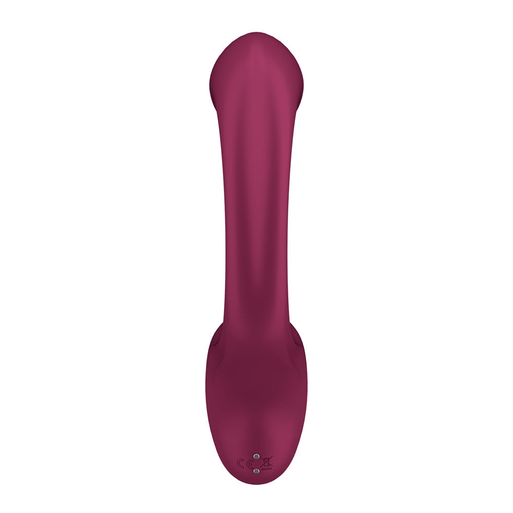 Satisfyer G For Goddess 2 - Wine Red - Wine Red 18.8 cm USB Rechargeable Vibrator with Clit Stim