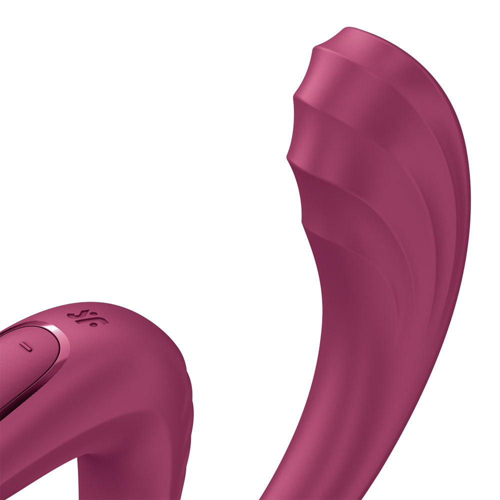 Satisfyer G For Goddess 3 - Wine Red - Wine Red 16 cm USB-C Rechargeable Vibrator with Clit Stim