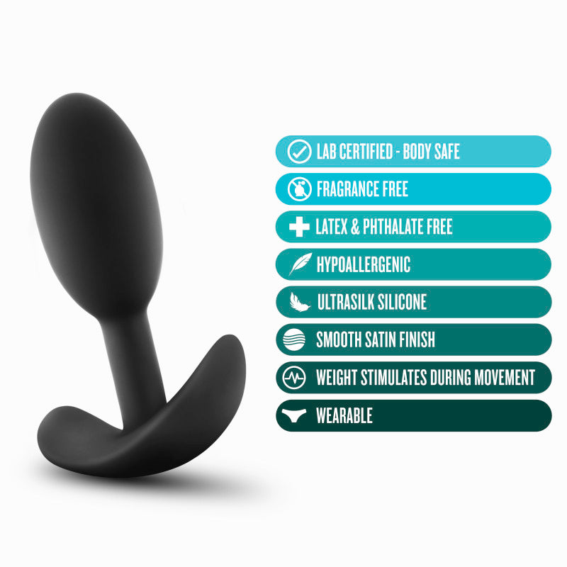 Anal Adventures Platinum Vibra Slim Plug Small