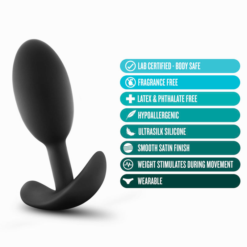 Anal Adventures Platinum Vibra Slim Plug Medium