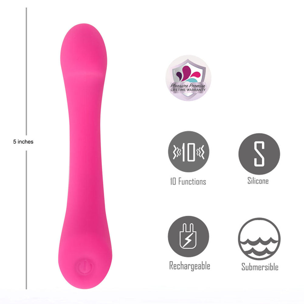 Maia KENNA - Pink - Pink 12.7 cm USB Rechargeable Vibrator
