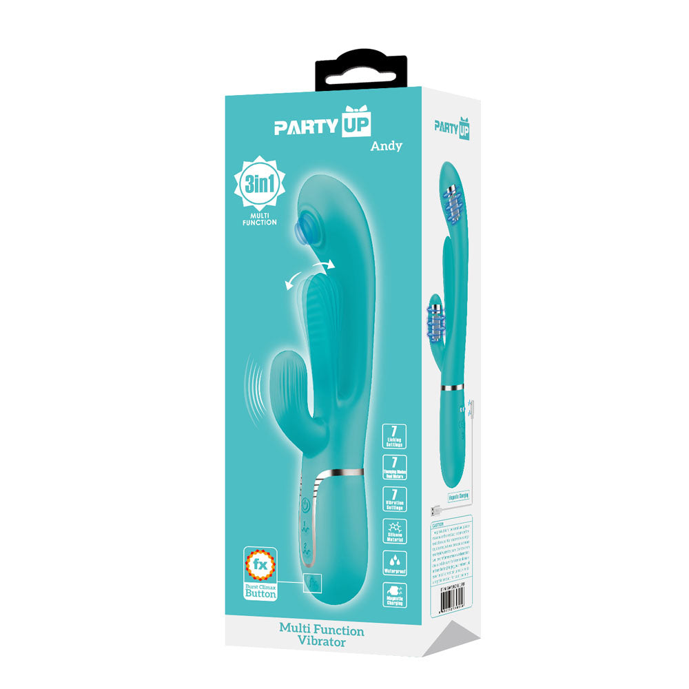 Party Up ANDY Multi Function Vibrator - Teal