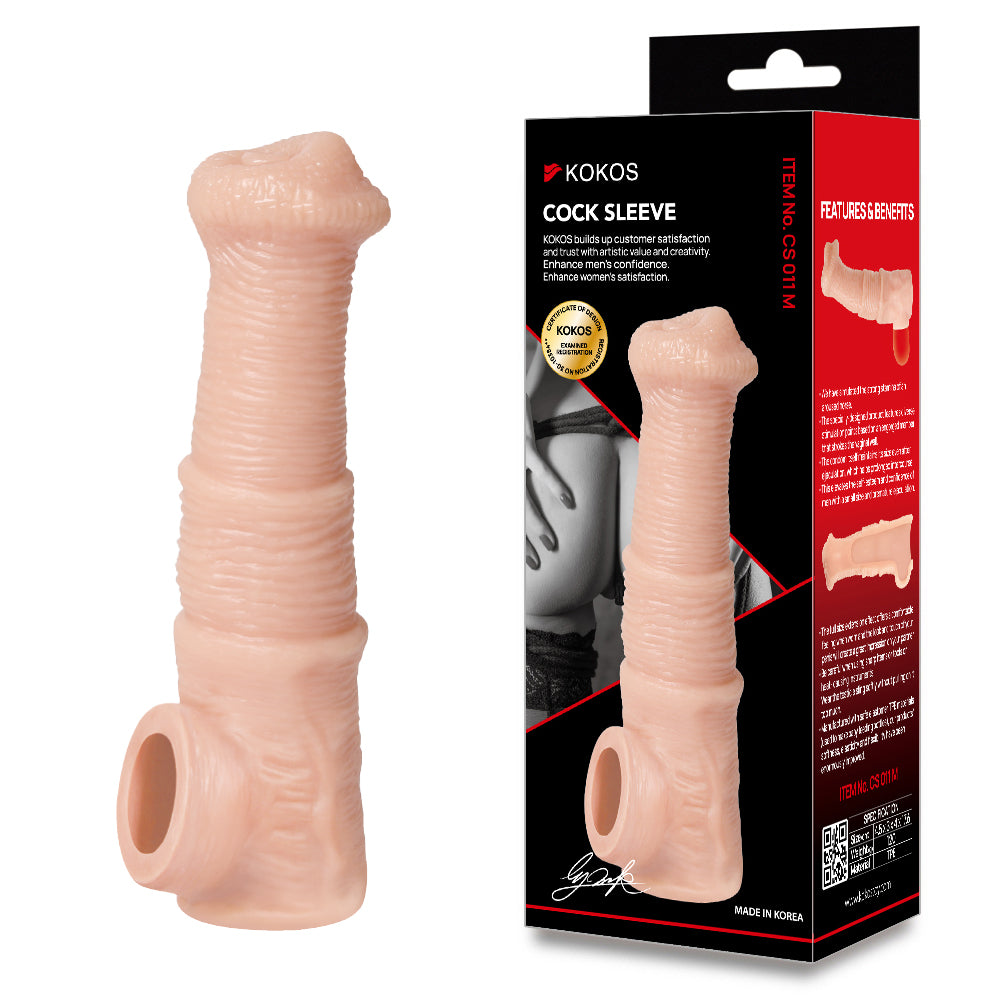 Kokos Cock Sleeve 011 - Flesh Penis Extension Sleeve - Medium Size