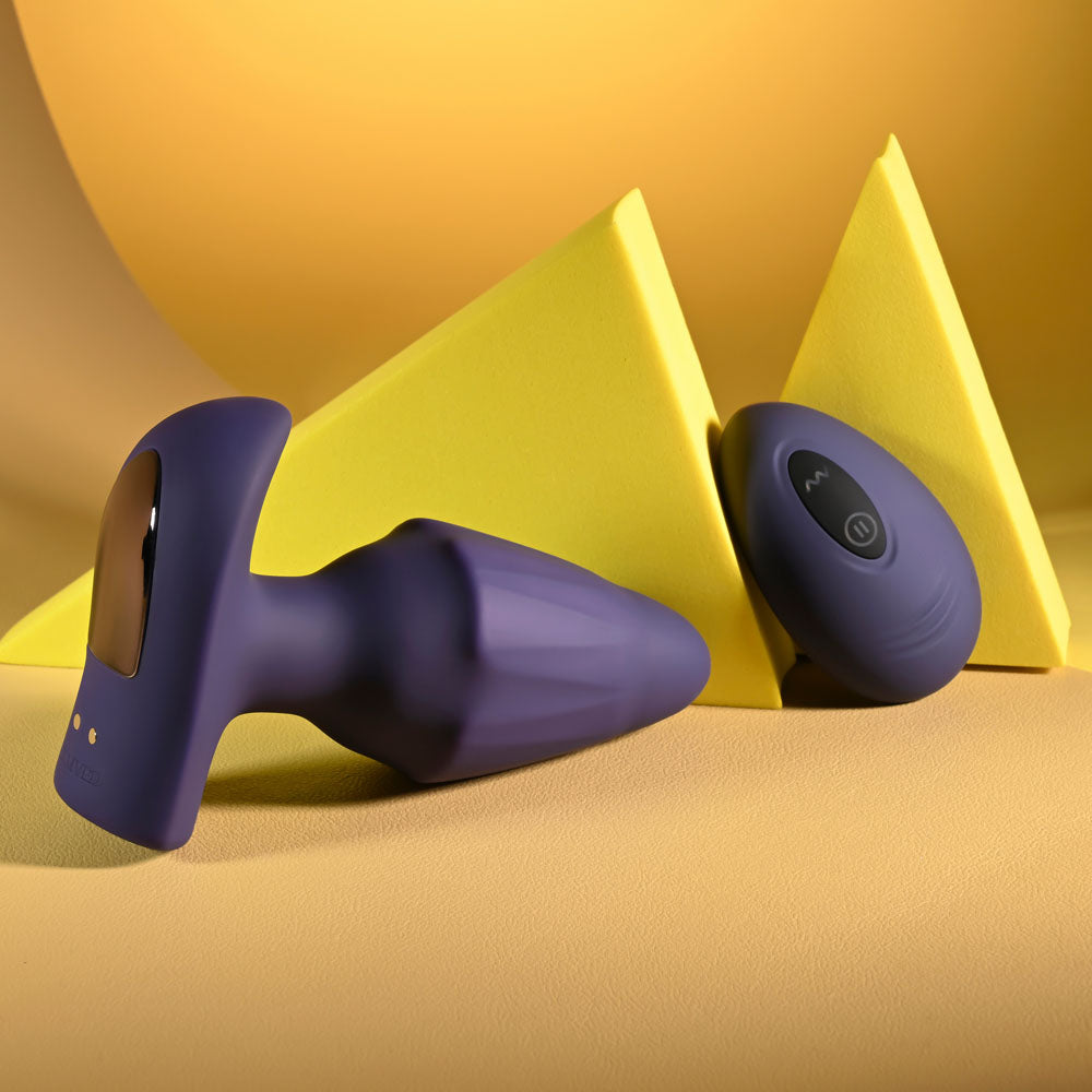 Evolved STARBURST - Purple 10.1 cm USB Rechargeable Vibrating Butt Plug with Wireless Remote