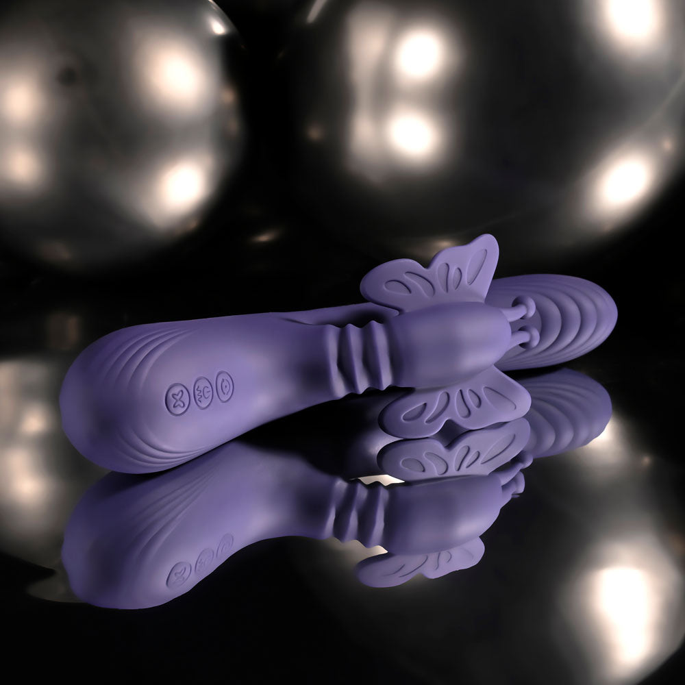 Evolved WINGS OF FRENZY - Purple USB Rechargeable Butterfly Vibrator