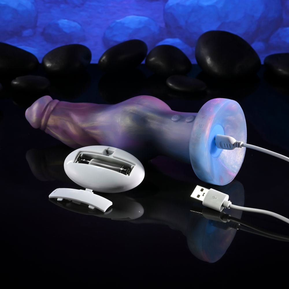 Gender X IMAGINARY FRIEND - Purple/Pink USB Rechargeable Vibrating Fantasy Dildo with Wireless Remote