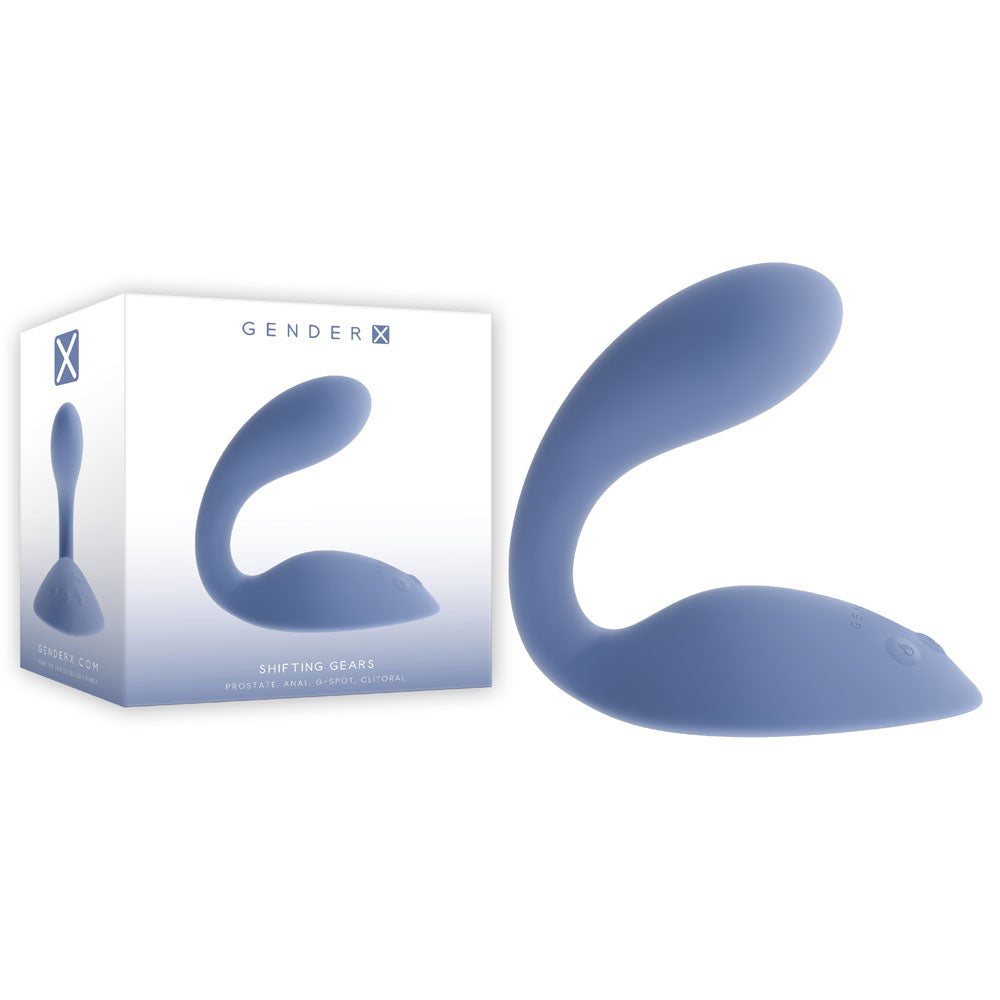 Gender X SHIFTING GEARS - Blue USB Rechargeable Vibrating Grinding Pad