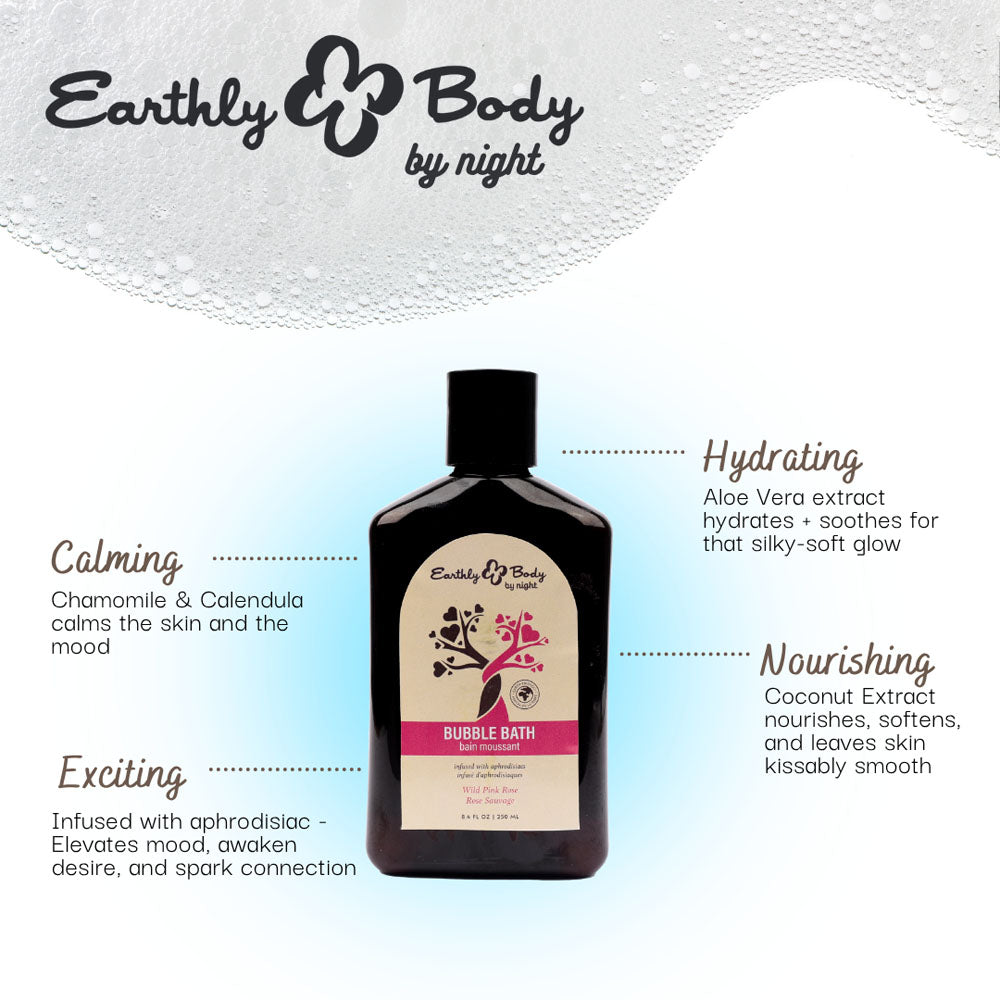 EB Hemp Seed Bubble Bath WILD PINK ROSE - 250 ml