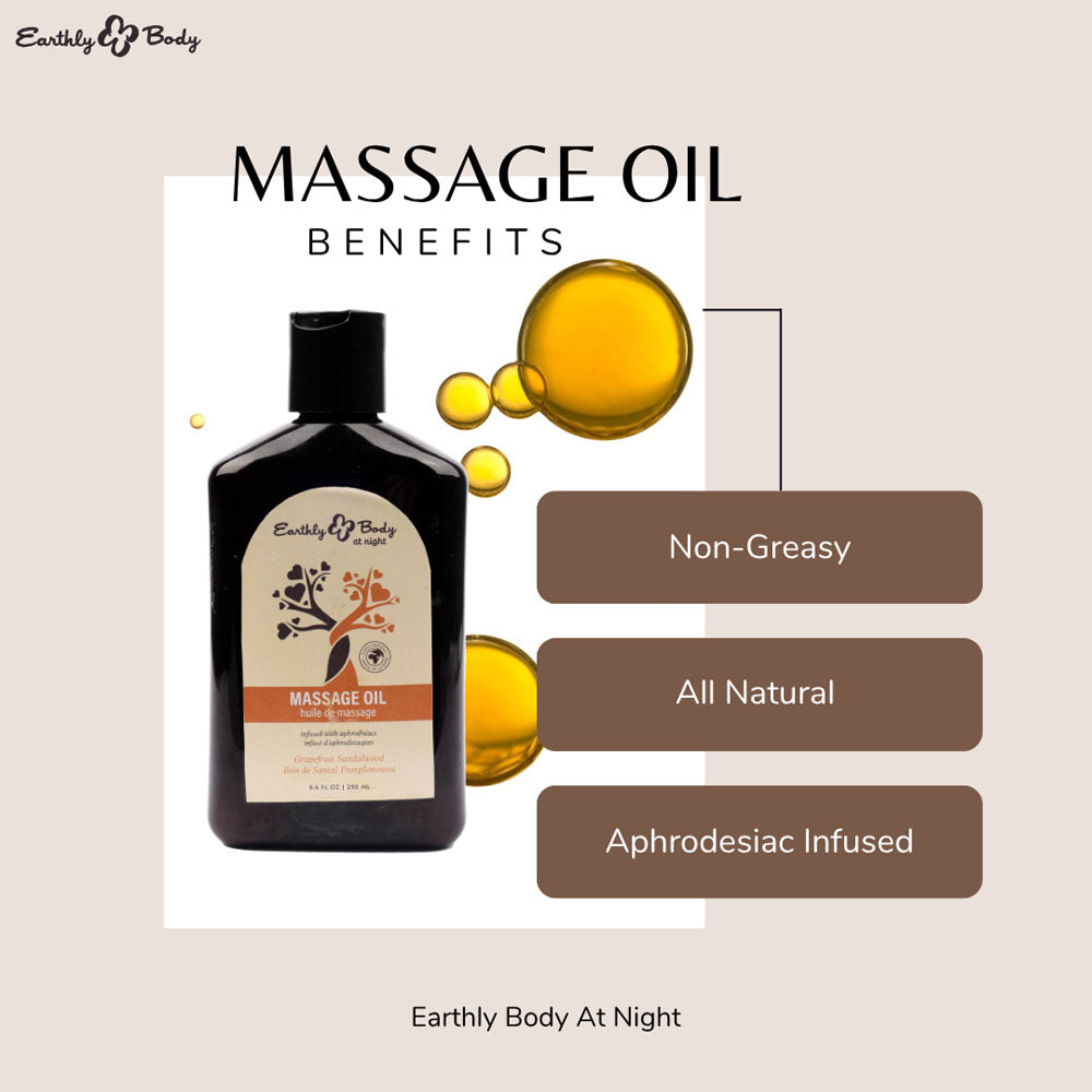 EB Hemp Seed Massage Oil GRAPEFRUIT SANDALWOOD - 250 ml