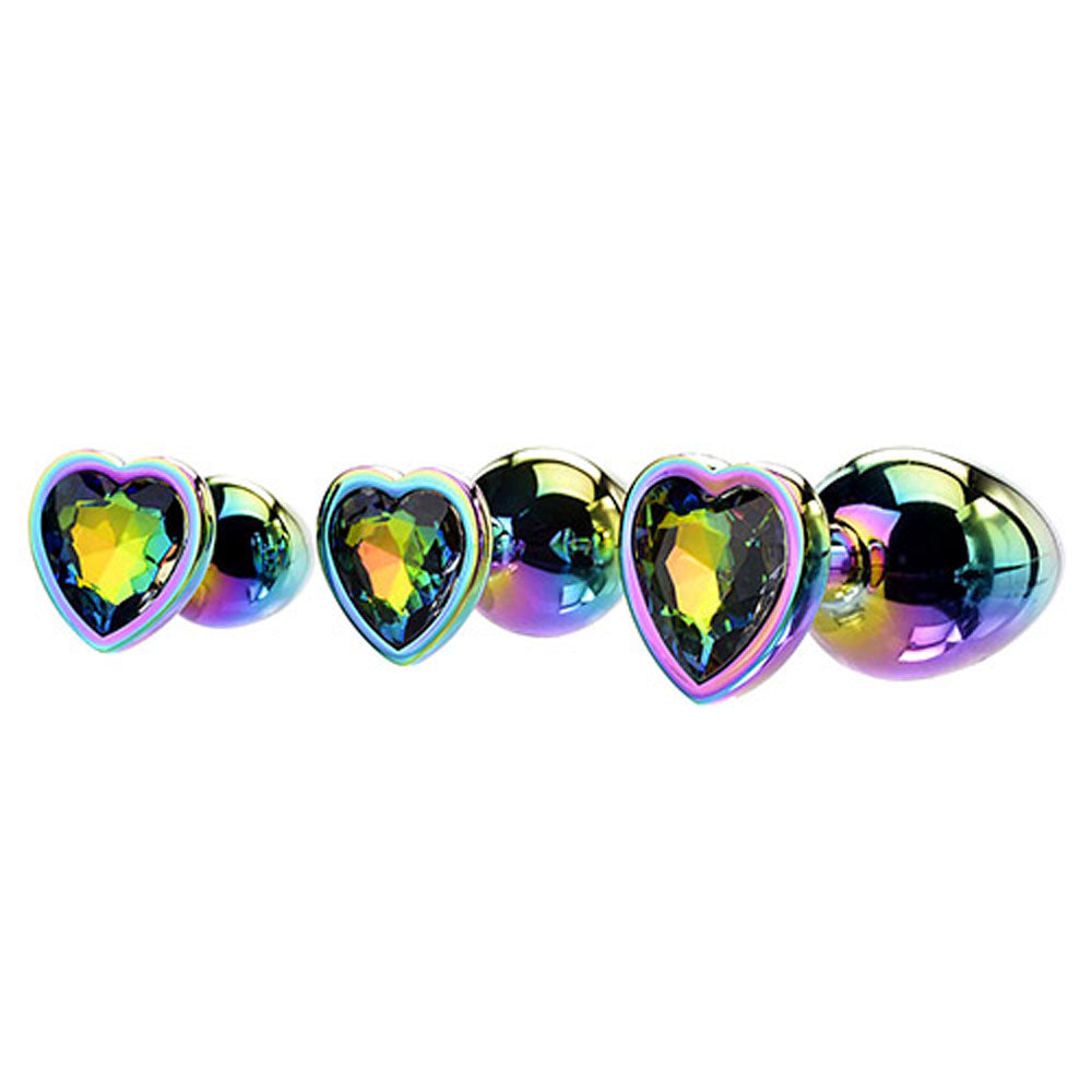Adam & Eve RAINBOW HEART GEM ANAL TRAINING SET
