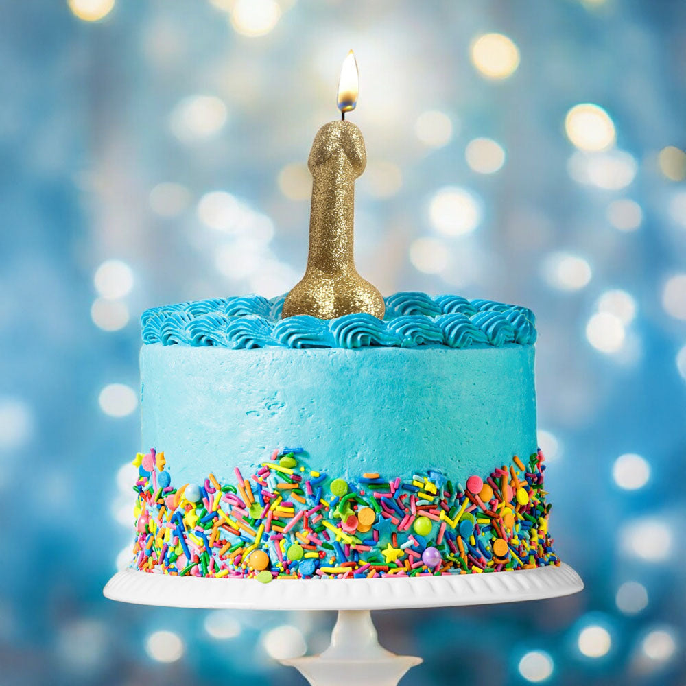 Glitterati Gold Glitter Penis Candle