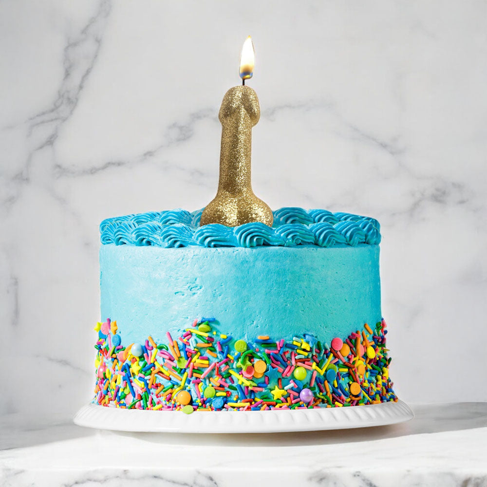 Glitterati Gold Glitter Penis Candle