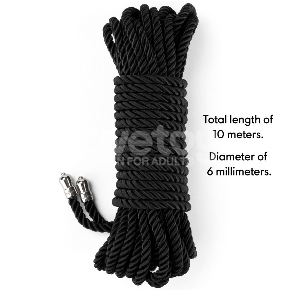 Rebellion Reign Silky Bondage Rope - Black