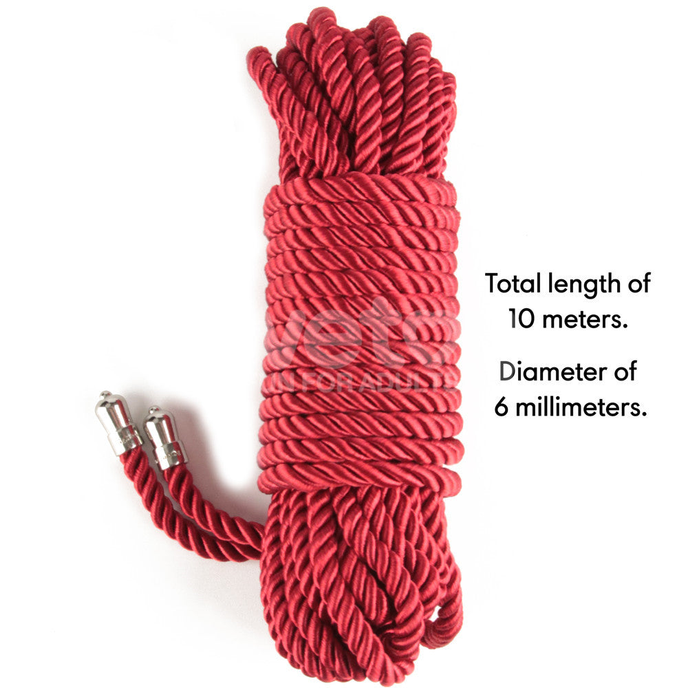 Rebellion Reign Silky Bondage Rope - Red