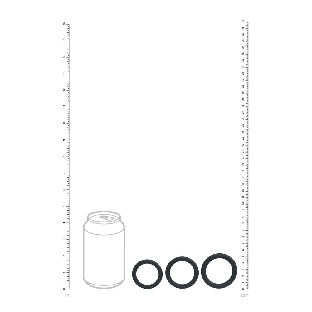 LEVELZ Classic Silicone Cock Ring Set - L/XL/XXL