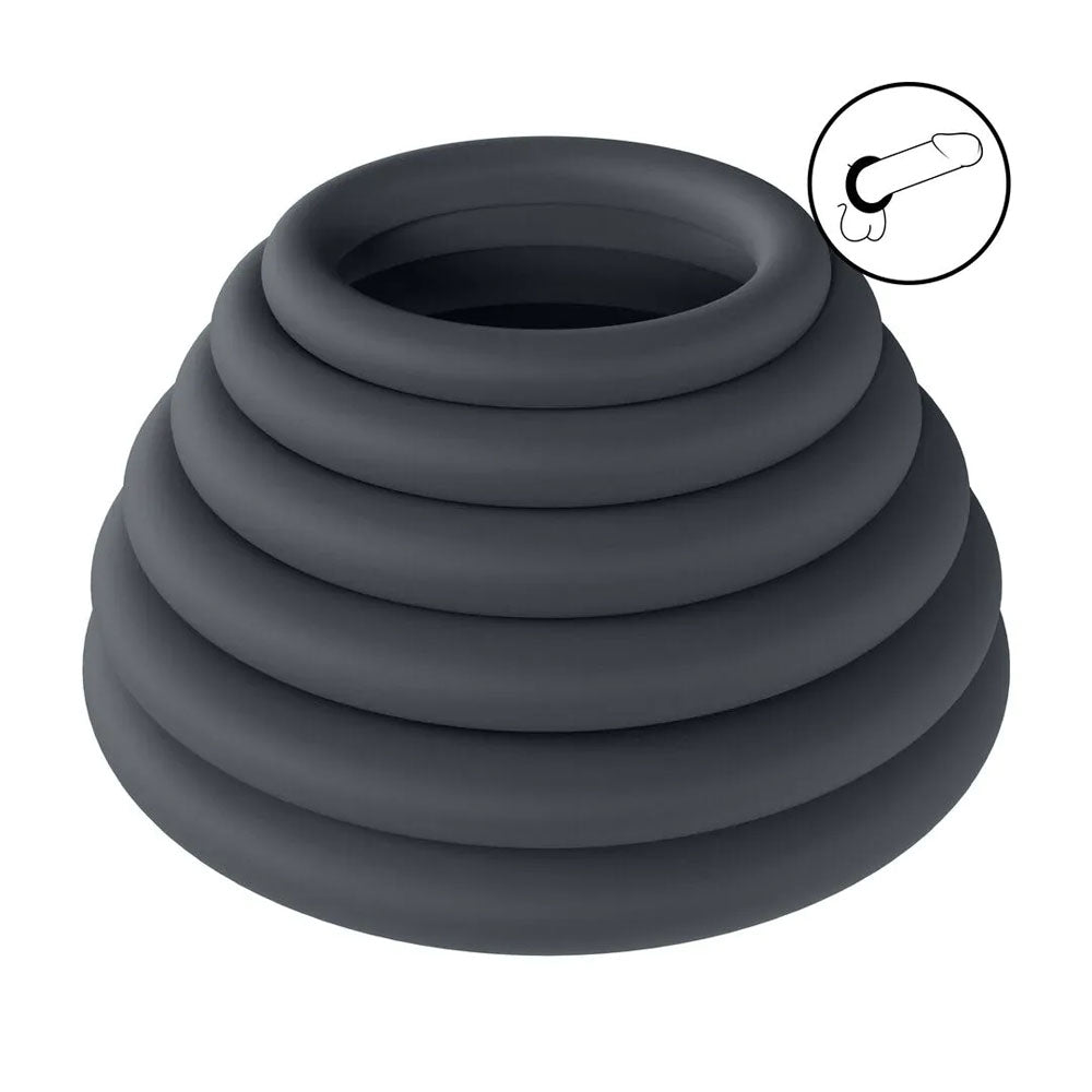 LEVELZ Classic Silicone Cock Ring Set of 6
