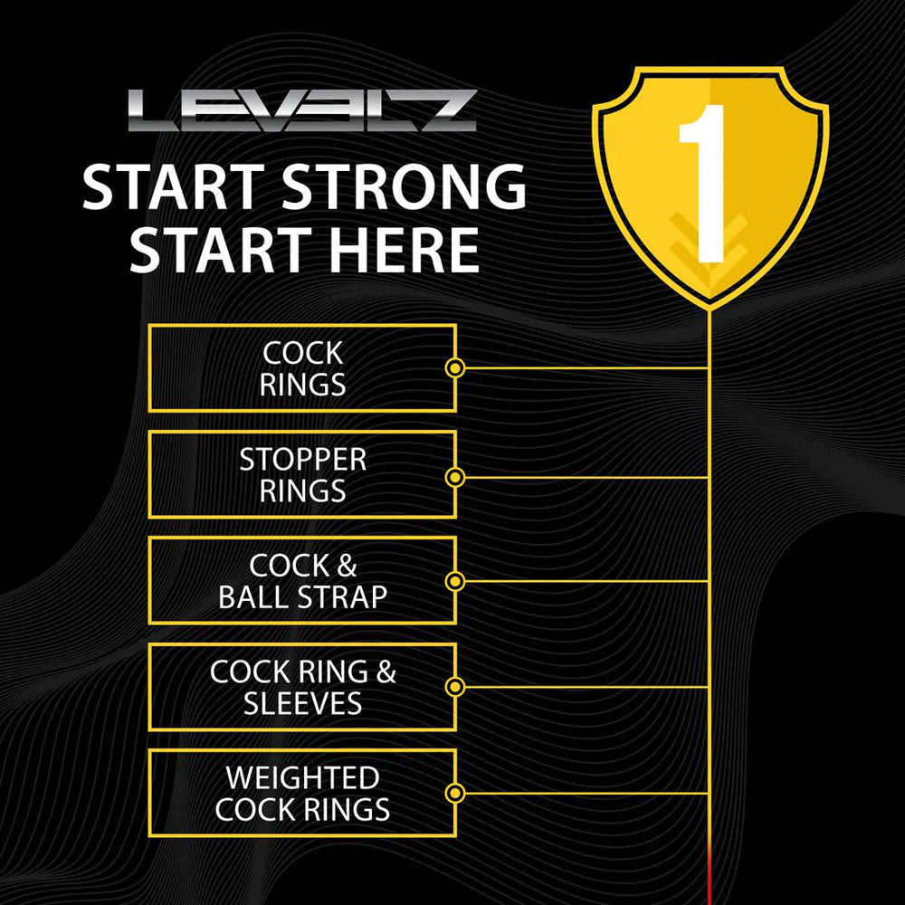 LEVELZ Liquid Silicone Ball Strap - M - Black