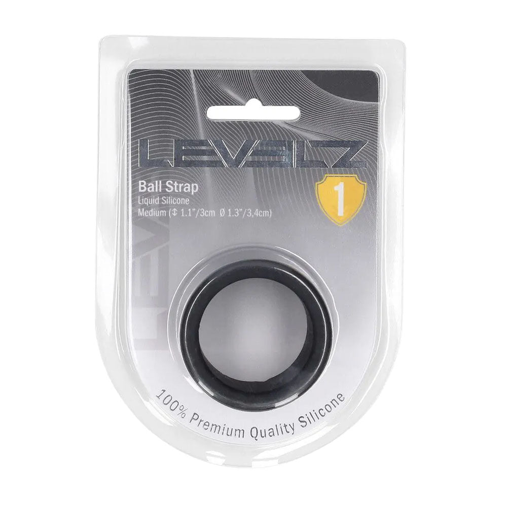 LEVELZ Liquid Silicone Ball Strap - M - Black