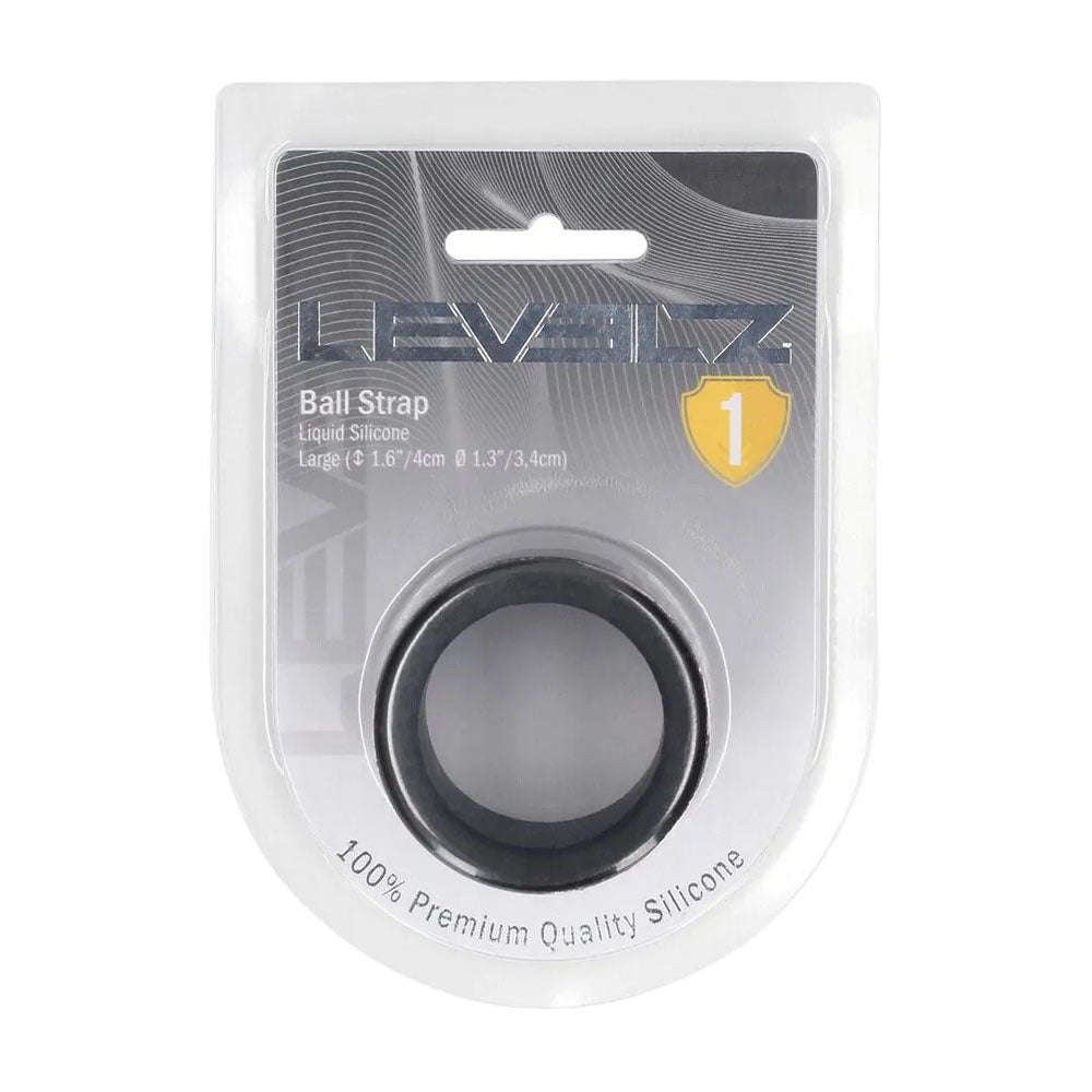 LEVELZ Liquid Silicone Ball Strap - L - Black