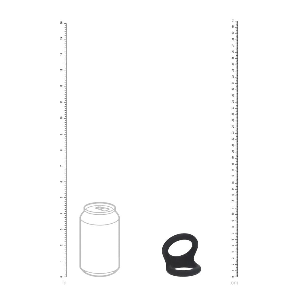 LEVELZ Double O Silicone Cock Ring - L - Black