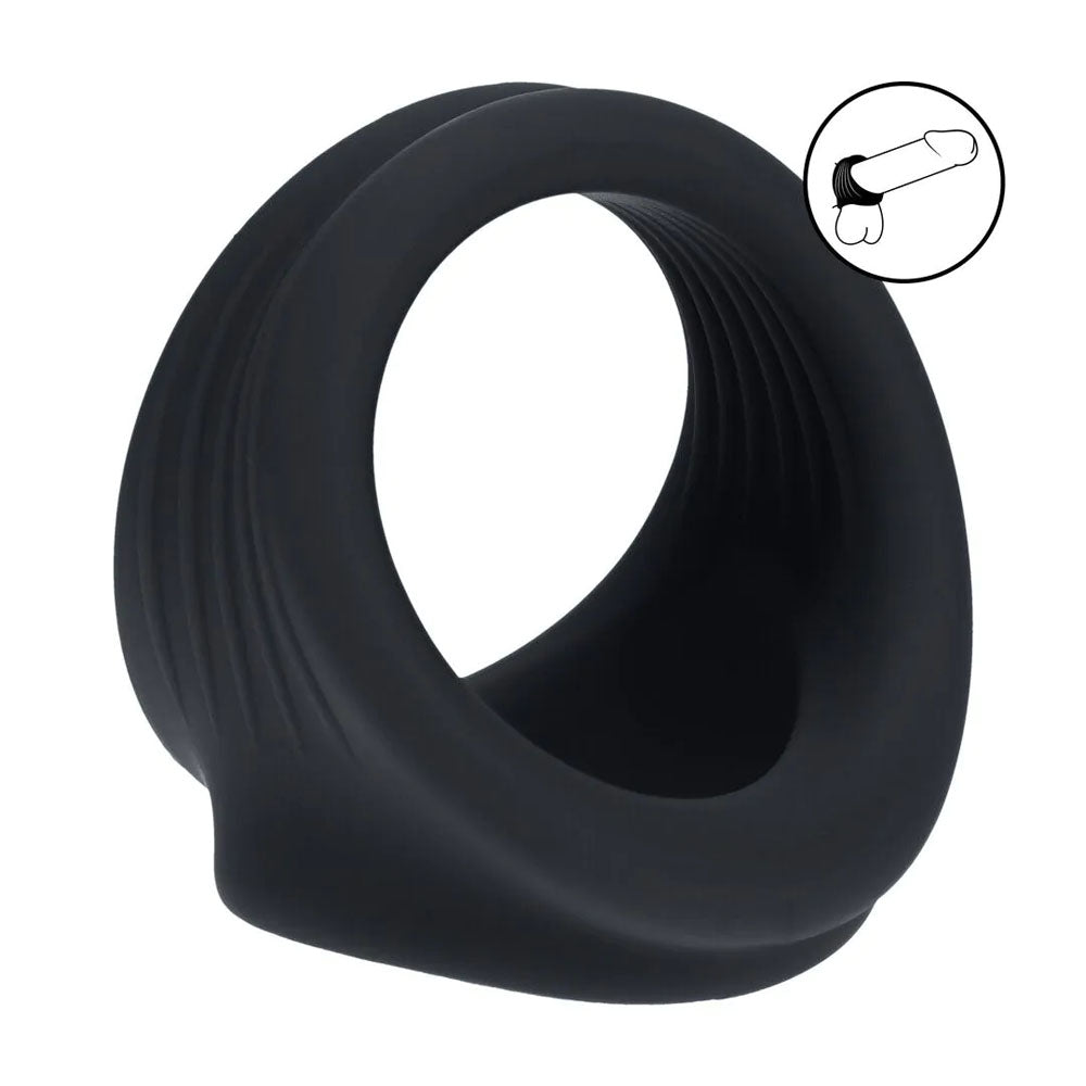 LEVELZ Silicone Cock & Ball Harness - Black