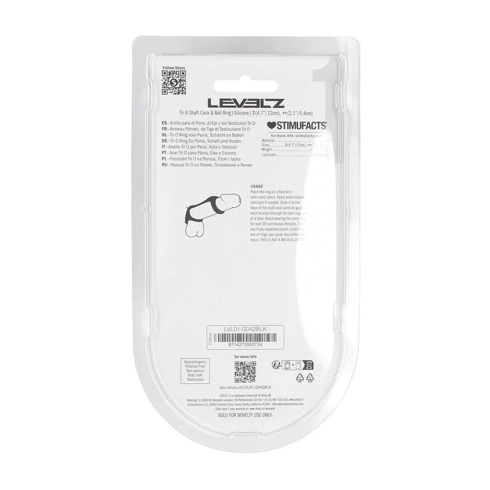 LEVELZ Tri O Silicone Shaft Cock & Ball Ring