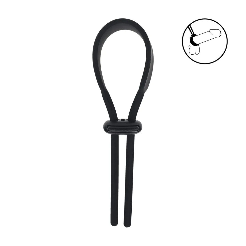 LEVELZ Wide Adjustable Silicone Lasso Cock Ring