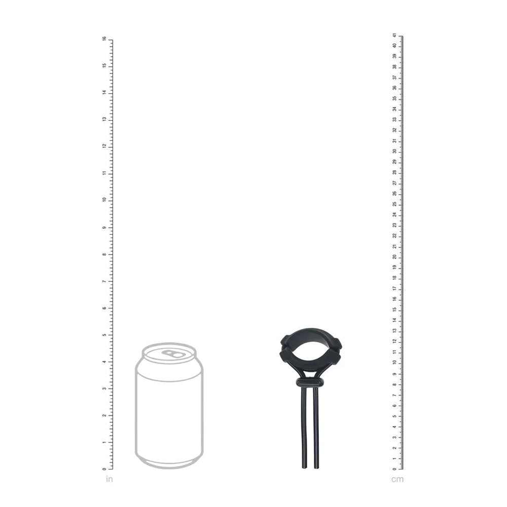 LEVELZ Wide Detachable Lasso Cock Ring - Black