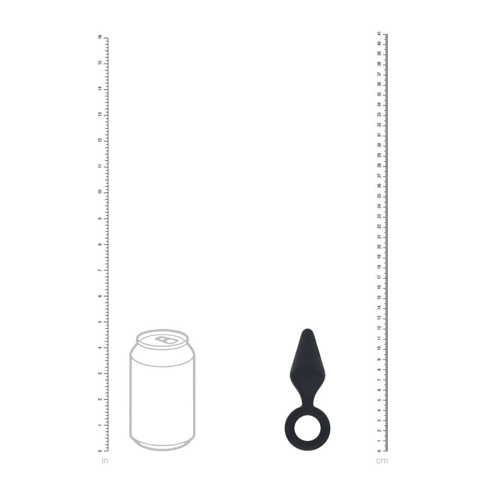 LEVELZ Silicone Anal Plug with Loop - Small - Black