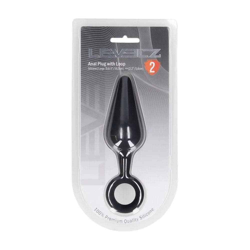 LEVELZ Silicone Anal Plug with Loop - Large