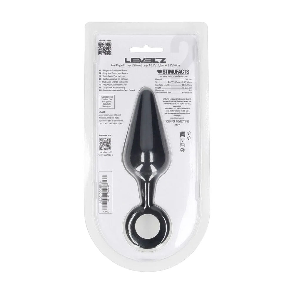 LEVELZ Silicone Anal Plug with Loop - Large