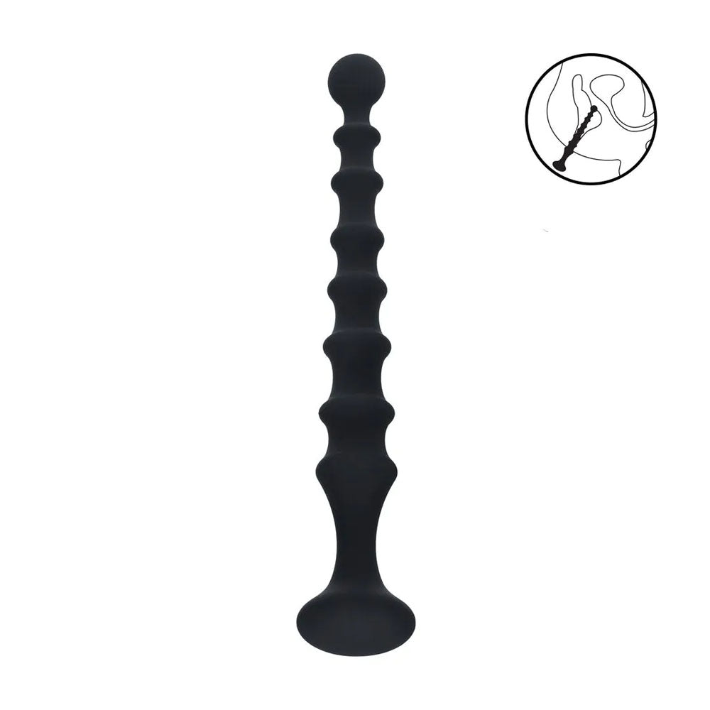 LEVELZ Ribbed Silicone Flared Anal Probe