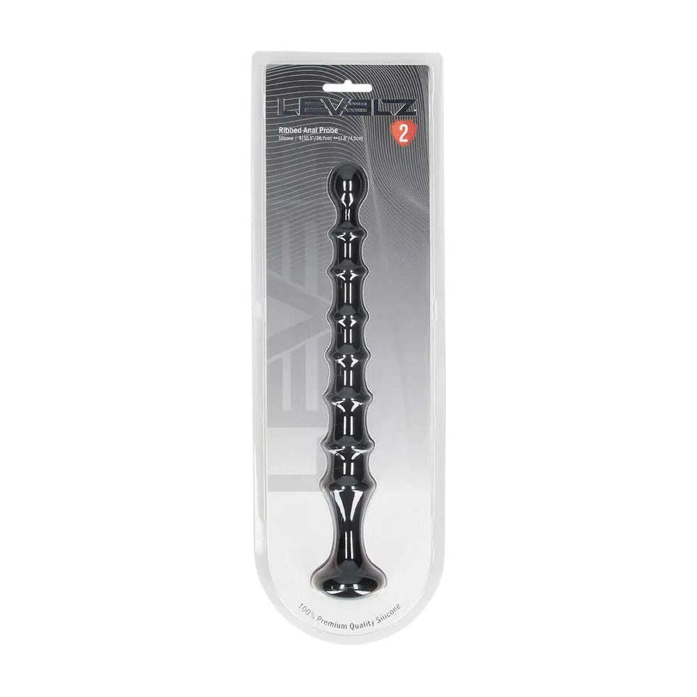 LEVELZ Ribbed Silicone Flared Anal Probe