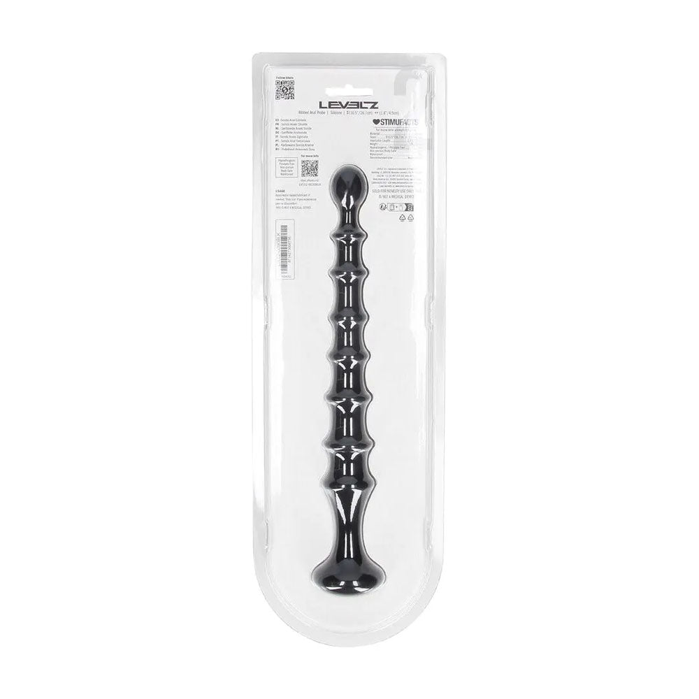 LEVELZ Ribbed Silicone Flared Anal Probe