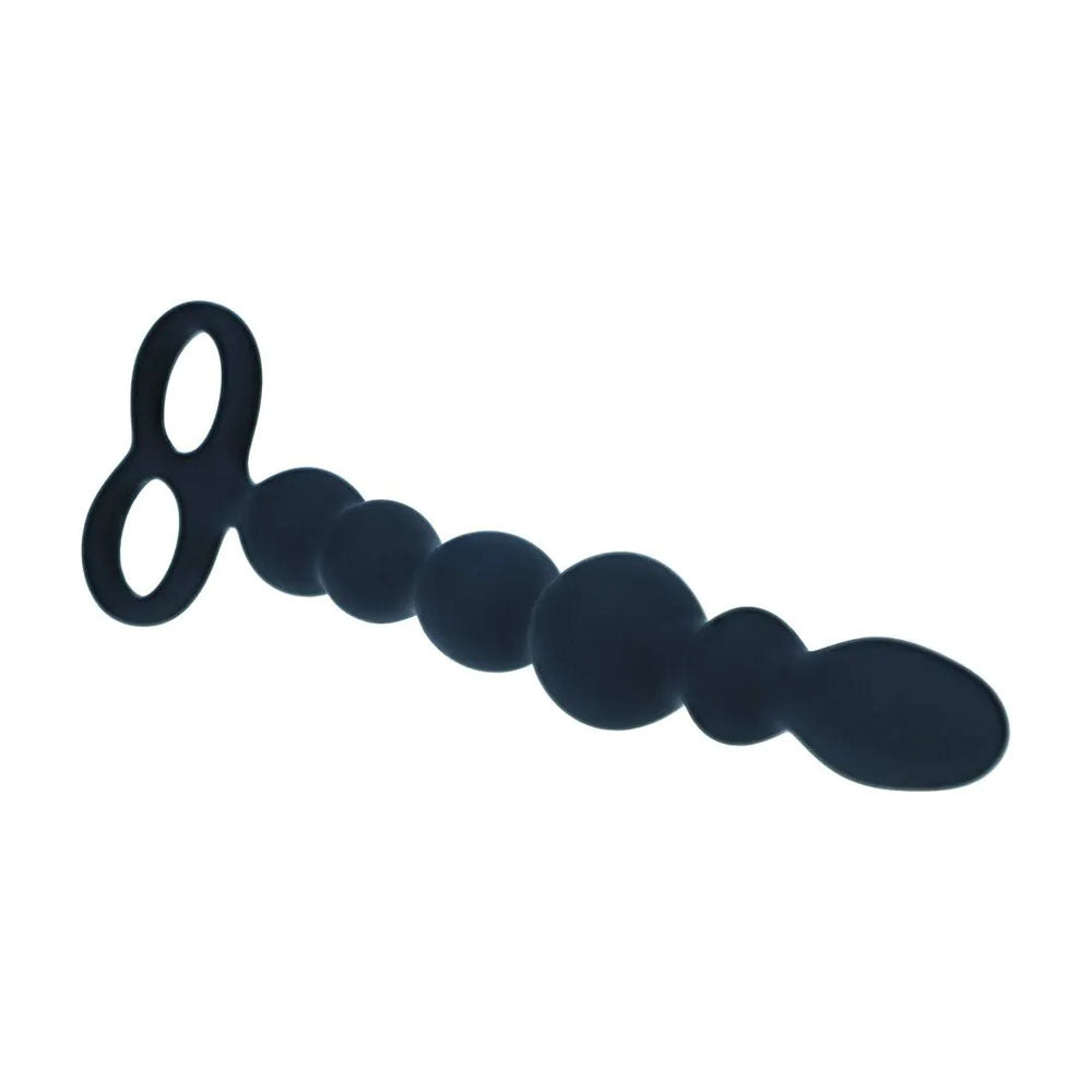 LEVELZ Beaded Silicone Anal Probe with Double Loop