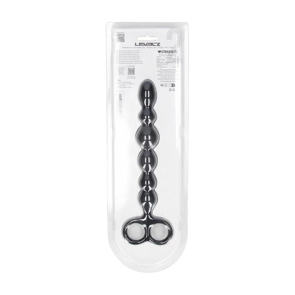 LEVELZ Beaded Silicone Anal Probe with Double Loop