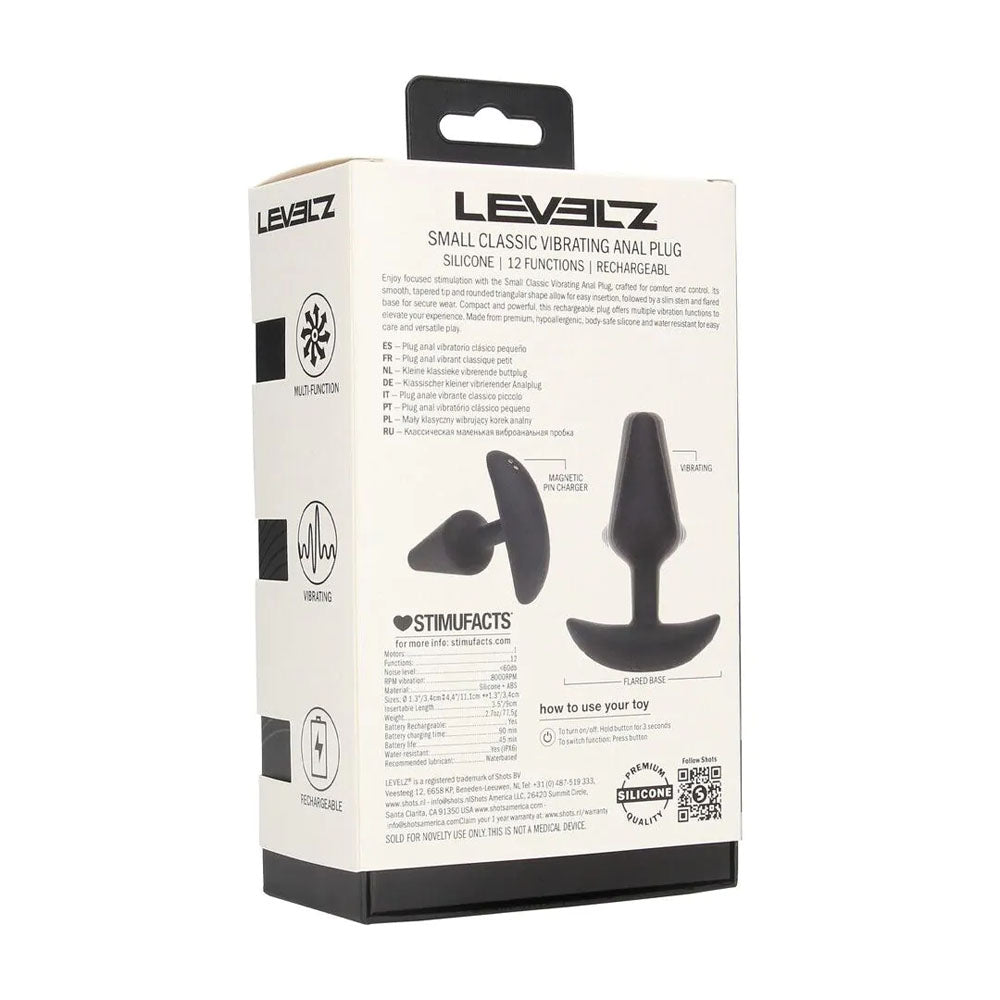 LEVELZ Classic Vibrating Silicone Anal Plug - Small