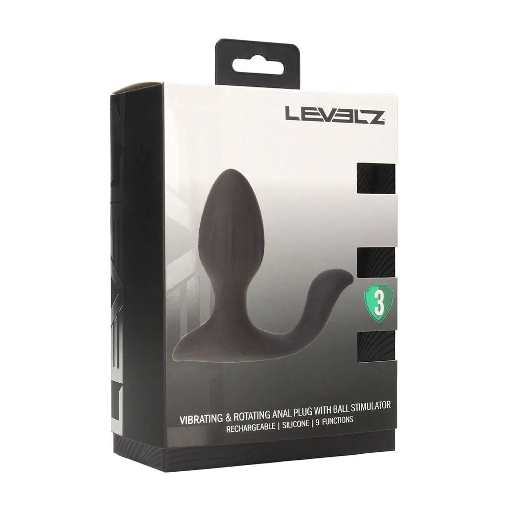 LEVELZ Vibrating & Rotating Anal Plug with Ball Stimulator