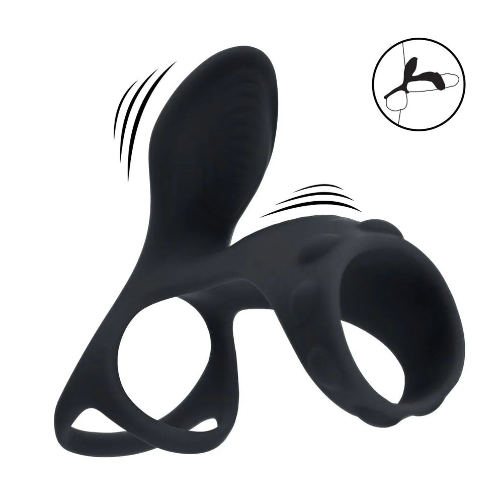 LEVELZ Vibrating Cock & Ball Ring with Shaft Loop