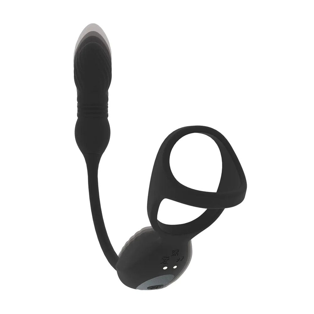 LEVELZ Vibrating & Thrusting TriO Cock Ring with Prostate Stimulator