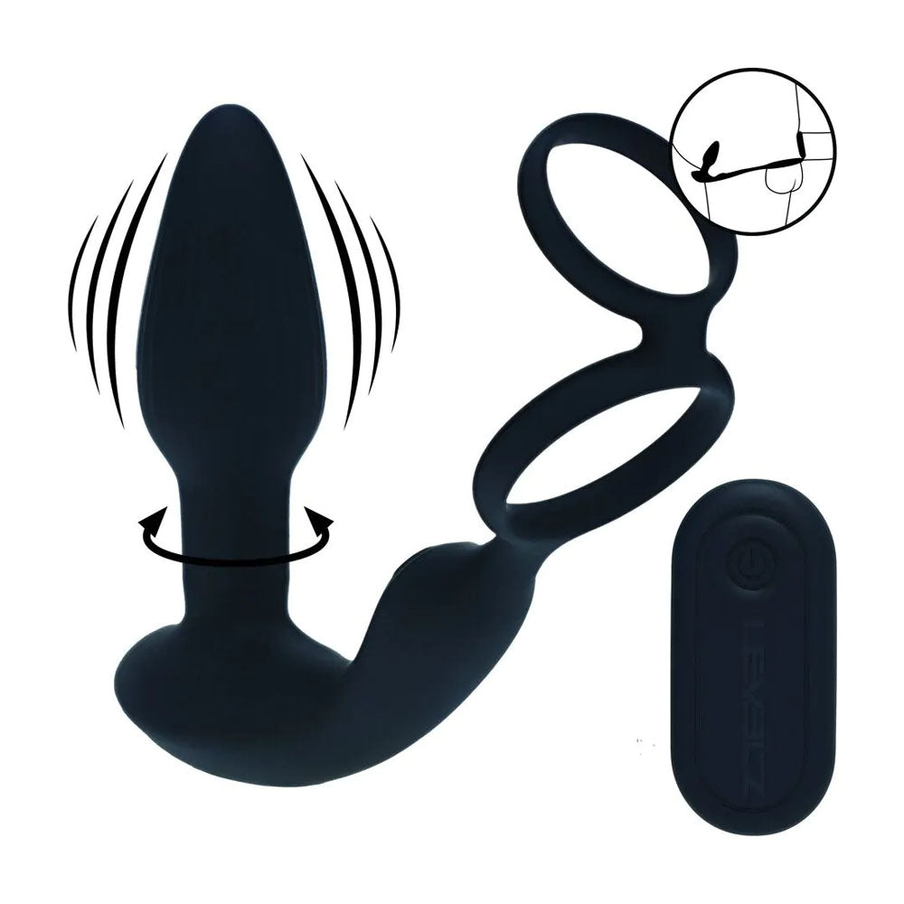 LEVELZ Dual Vibrating Prostate Stimulator with Cock Ring