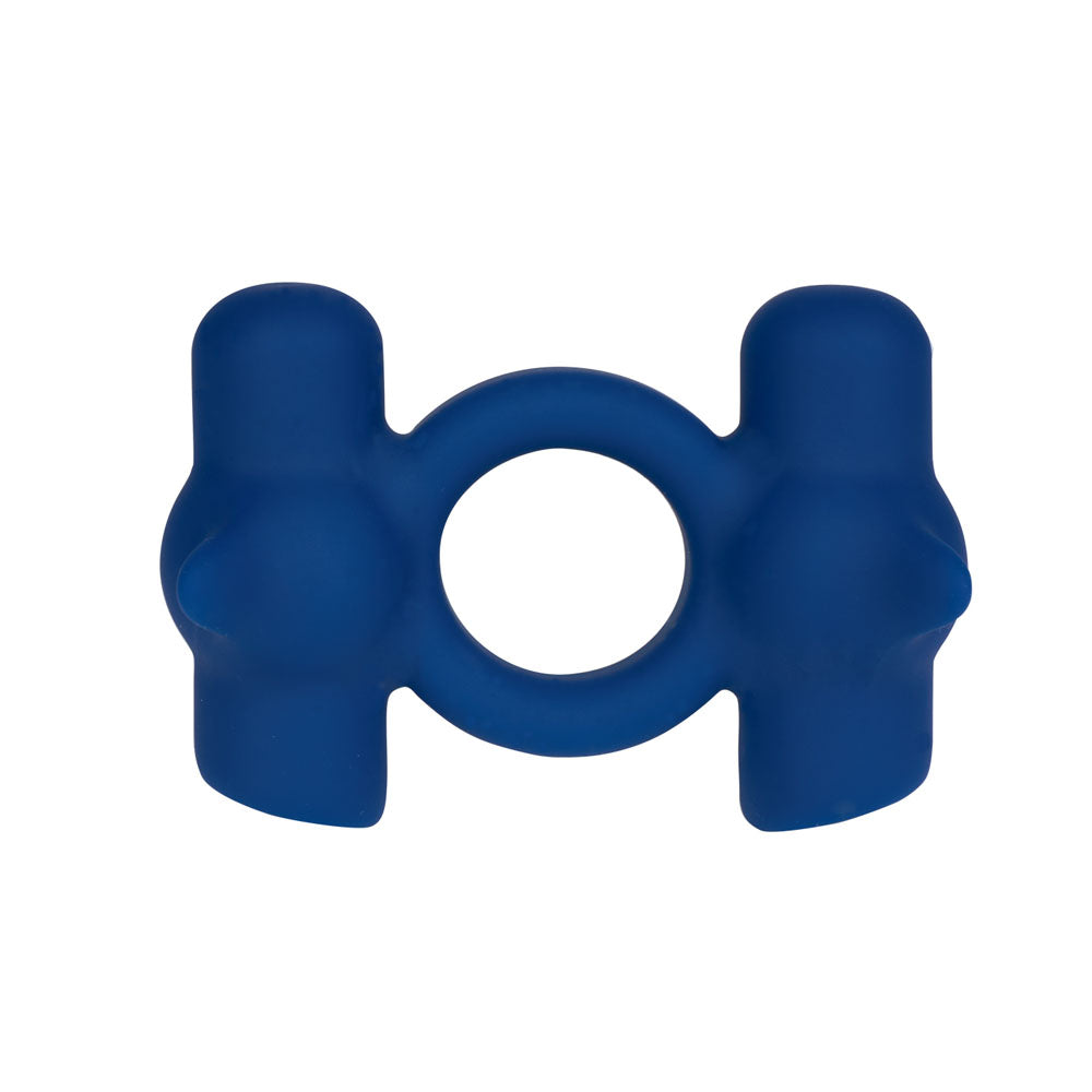 Maia RONAN - Blue - Blue USB Rechargeable Dual Vibrating Cock Ring