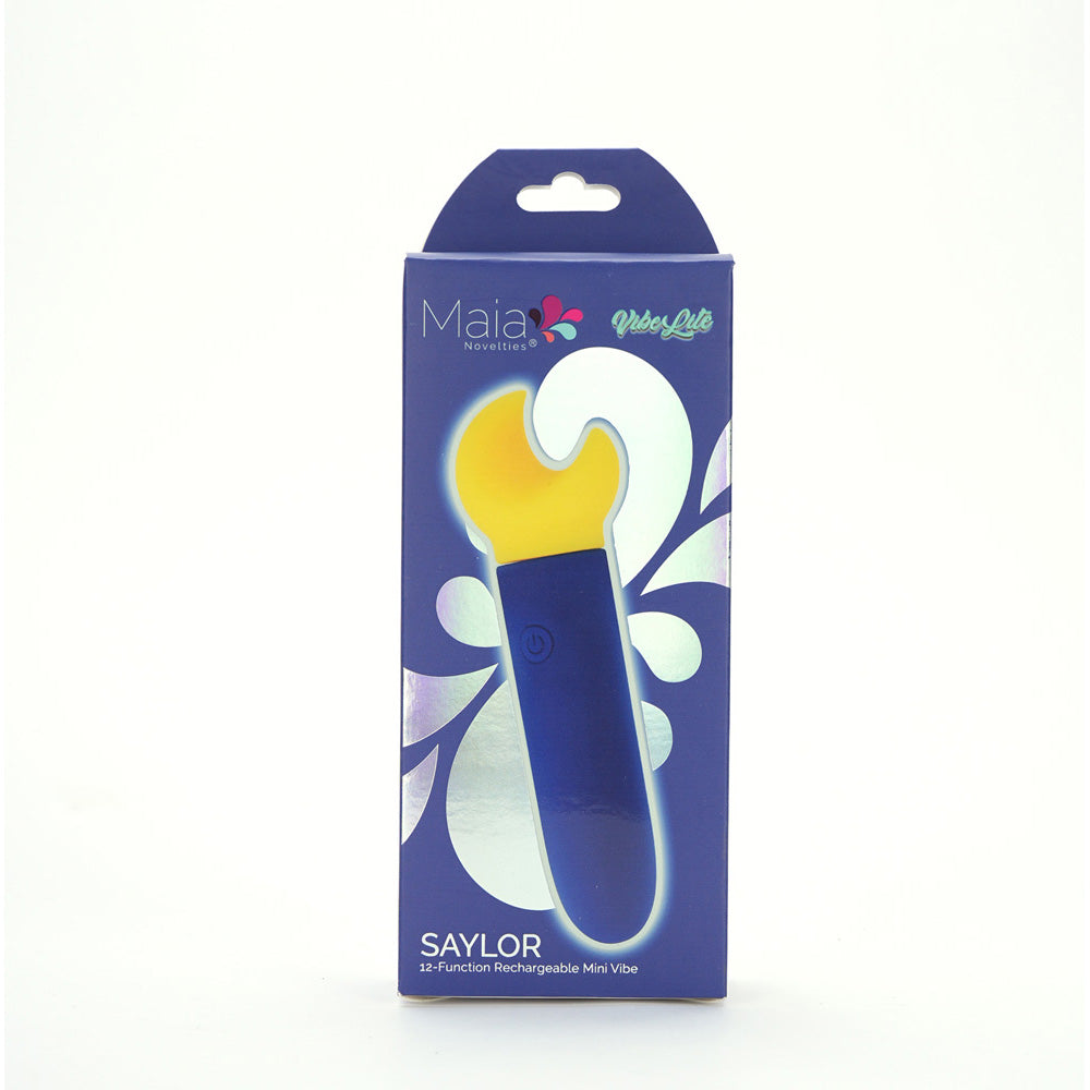 Maia SAYLOR - Blue/Yellow 11.1 cm USB Rechargeable Bullet