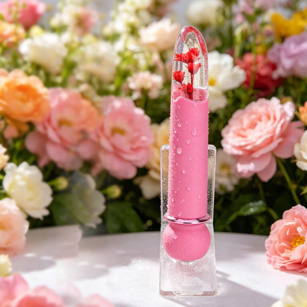 Maia FLORA - Pink - Pink 12.7 cm USB Rechargeable Powerful Bullet