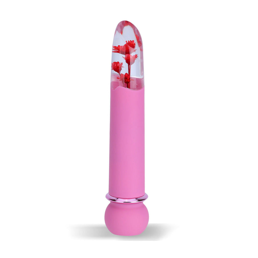 Maia FLORA - Pink - Pink 12.7 cm USB Rechargeable Powerful Bullet