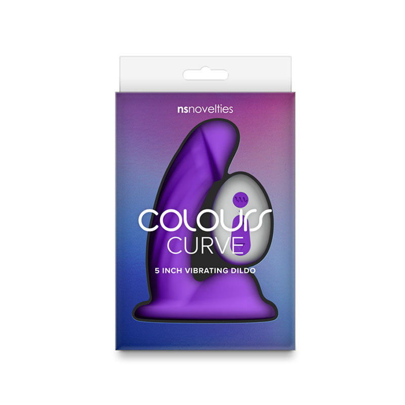 Colours Curve - Vibrating 5'' Dildo - Purple