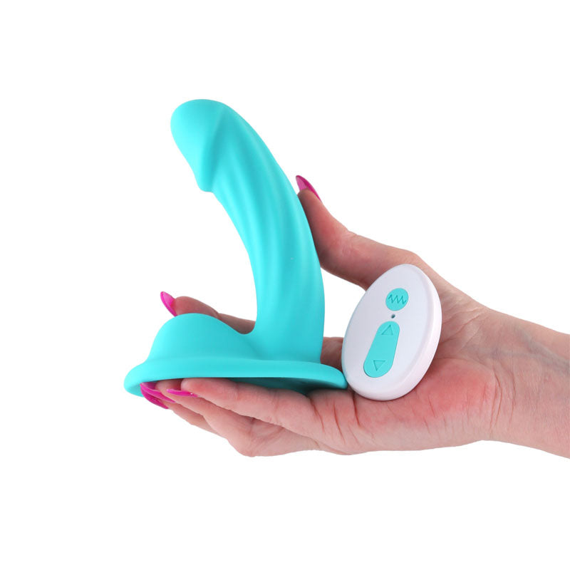 Colours Curve - Vibrating 5'' Dildo - Teal