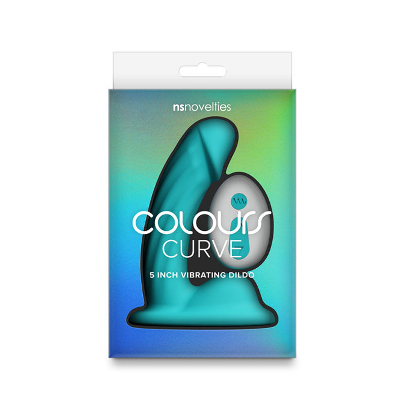 Colours Curve - Vibrating 5'' Dildo - Teal